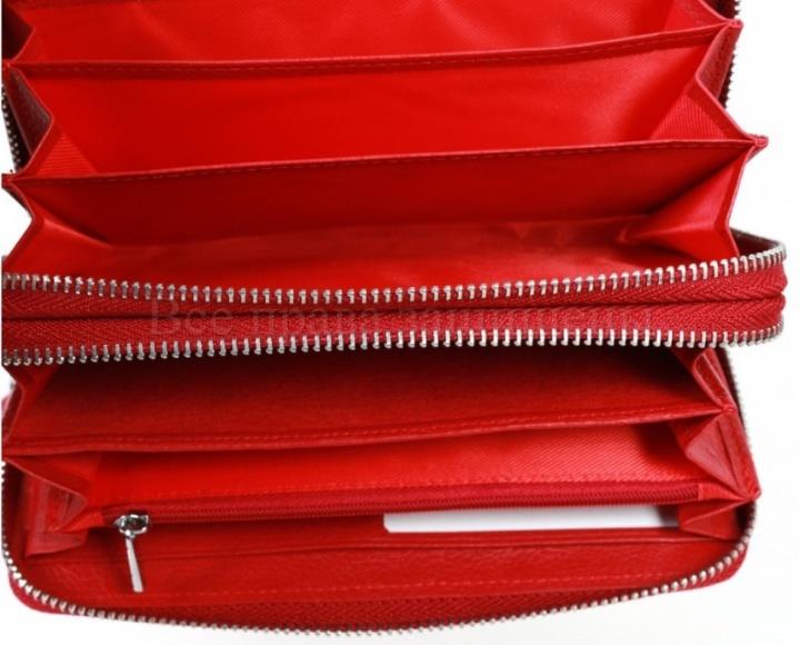 Красный клатч из натуральной кожи - изображениe 3