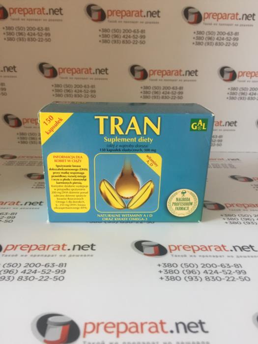 Тран Tran Рыбий жир Омега-3 150 - изображениe 1