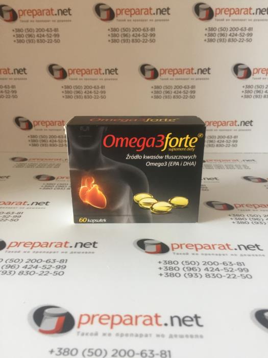 Омега 3 форте Omega 3 Forte 60 caps - изображениe 1