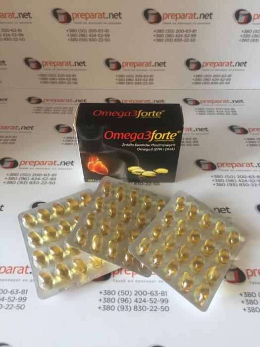 Омега 3 форте Omega 3 Forte 60 caps - изображениe 2