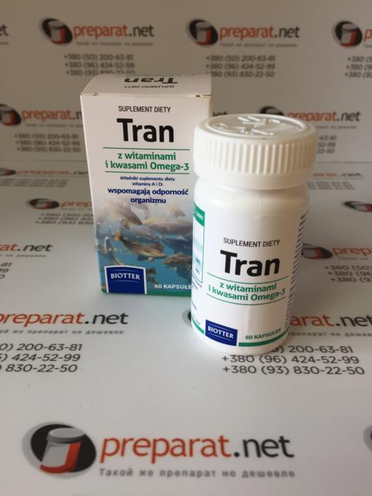 Tran Тран Omega-3 BIOTTER  60 kapsuek - изображениe 1