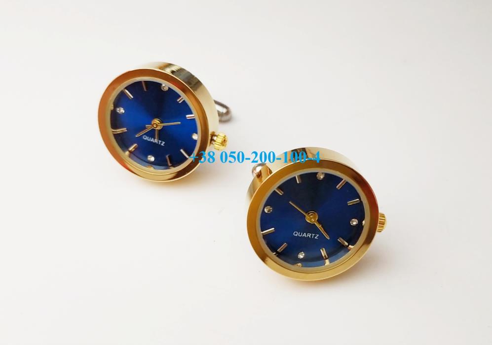 Запонки часы Quartz оригинальные запонки золотые серебро римский циферблат - изображениe 4