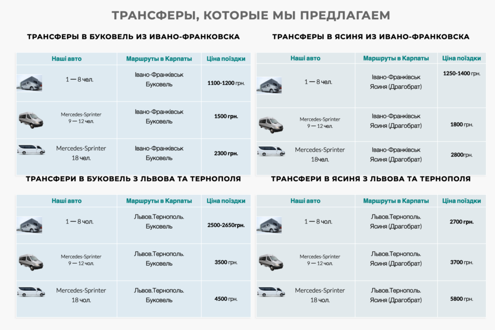 Такси в Буковель Перевозки из Ивано-Франковск Буковель Ясиня - изображениe 2