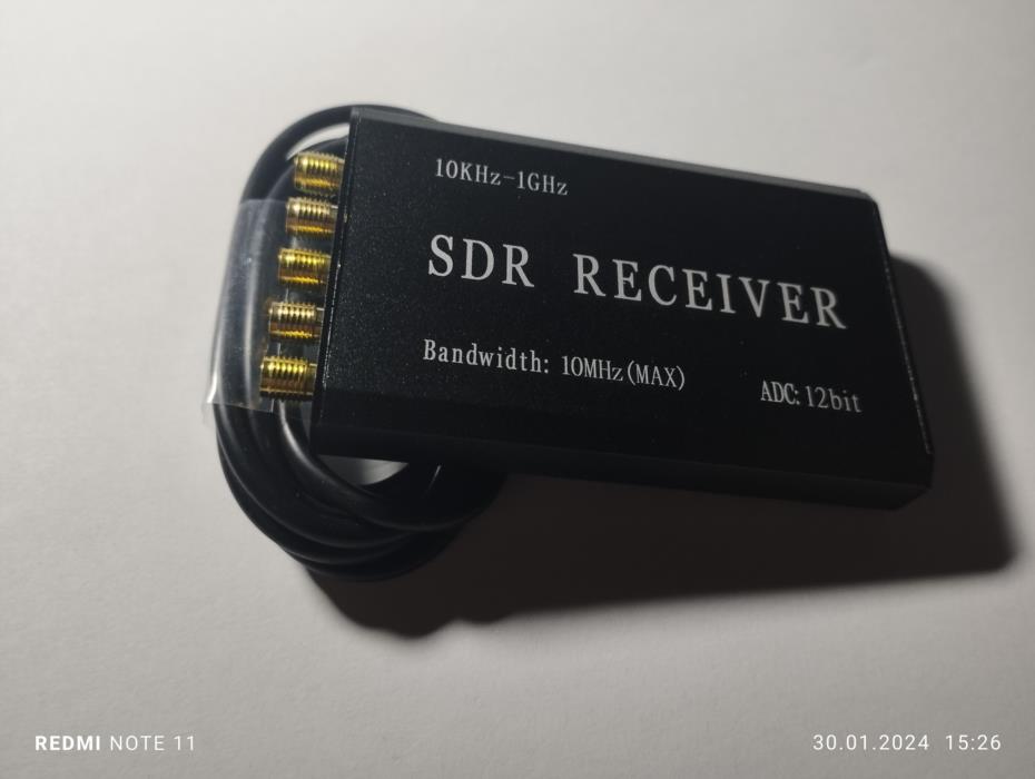 Широкосмуговий приймач USB RTL2832U  SDR FMDAB DVB-T 25-1760мГц 