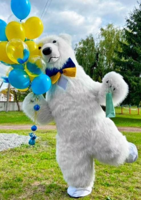 Надувний костюм Білий Ведмідь від виробника