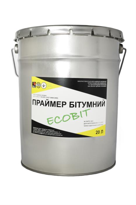 Праймер битумно-каучуковый ЭКОБИТ 18 кг 20 л ДСТУ Б В27-108-2001 