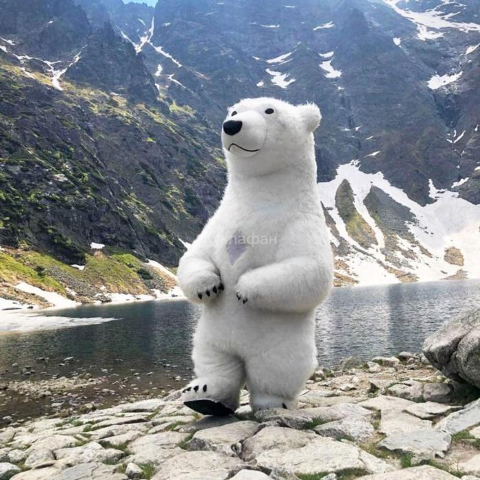 Надувний костюм Білий Ведмідь від виробника - изображениe 3