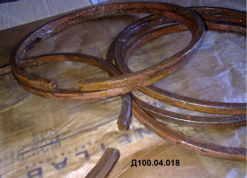 Поршневі кільця Д10004018 для двигунів 2Д100 та 10Д100  надійність і ресурс двигуна