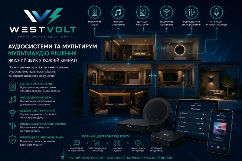 Електрик Відеонагляд Сонячні станції Кондиціонери від WEST VOLT