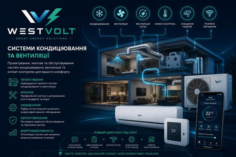 Електрик Відеонагляд Сонячні станції Кондиціонери від WEST VOLT - изображениe 2