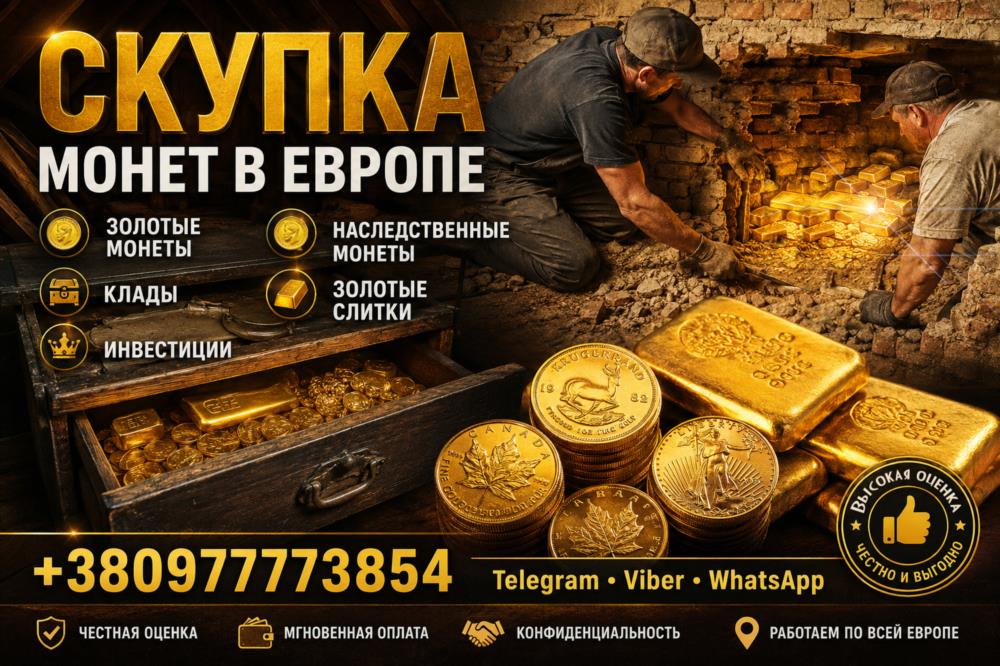 Выгодная скупка золотых монет кладов слитков золота и наследства в Европе