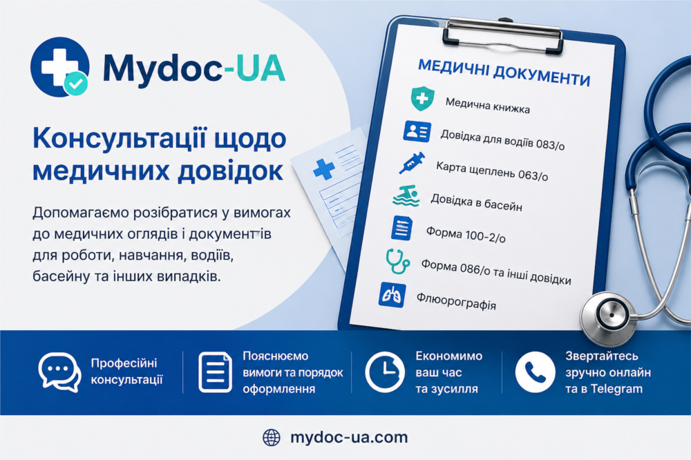 Допомога з медичними довідками по Україні