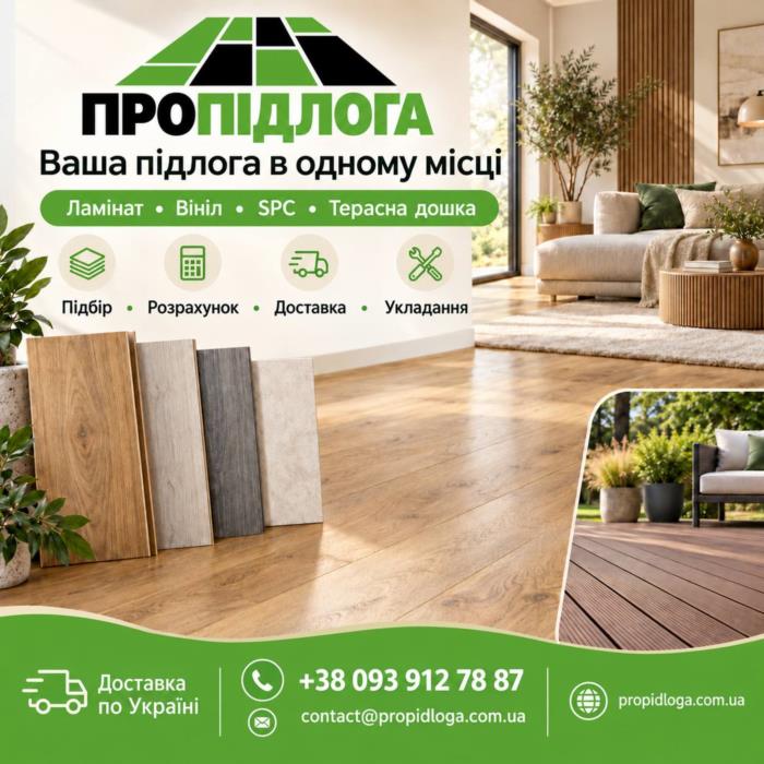 Ламінат вініл SPC терасна дошка - доставка по Україні